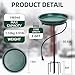 Feemiyo Heated Bird Bath for Outdoors for Winter, 75W Bird Bath Water Heater Bird Bath Deicer,Deep Bowl Thermostatic Control Weather Resistance Available with Stable Metal Pole for All Seasons(Green)