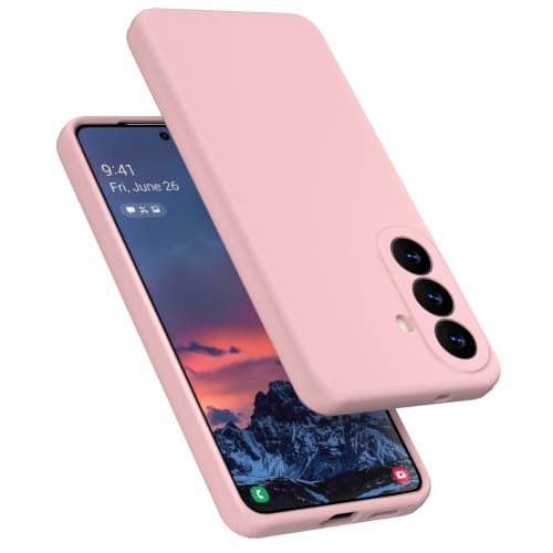 Coque silicone liquide Galaxy S26 sable rose idéale pour emporter votre téléphone partout