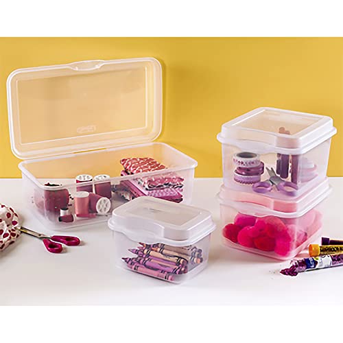 Sterilite Multipurpose Plastic Flip Top Latching Storage Box Containers With Secure Lid For Home Organization, Clear (36 Pack) #TOP3