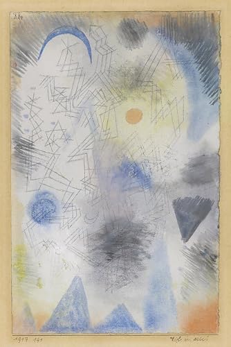 Tableaux Peinture sur Toile Ziele Im Nebel de Paul Klee Impression 60x90cm