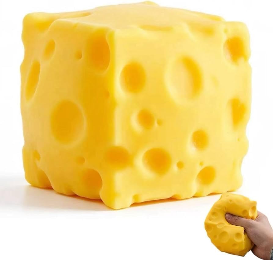 Orenspire Cheese Squishy Stress Relief Toy 6cm Slow Rising Soft PU Cheese Block Squishy Dumpling Squishy Sensory Fidget Toy for Kids & Adults Anxiety Relief Squeeze Toy Party Favors
