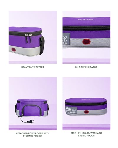 Image of Ecoline Q4, Electric Lunch Box,Capacity 1400ml (Purple)