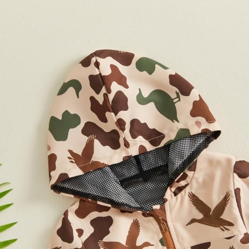 Bagilaanoe Toddler Baby Boy Windbreaker Outerwear Hunting Outfit (Light Brown, 6-12 Months) — view 4