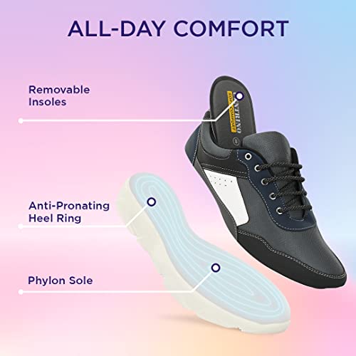 Image of Centrino Mens Casual Shoes Fashion Lace Up Non-Slip Flats Trendy Stylish All Day Comfortable Lightweight Sneakers with Extra Comfort on Heel (6029)