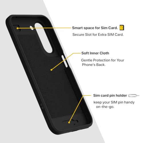 Image of Outlouders Back Cover for OnePlus N6x | Soft Matte Silicone | Slim Fit | Magnetic-Safe Logo Design (Magnetic-Safe Not Compatible) | Shockproof | Camera Protection Bumper Case (Black)