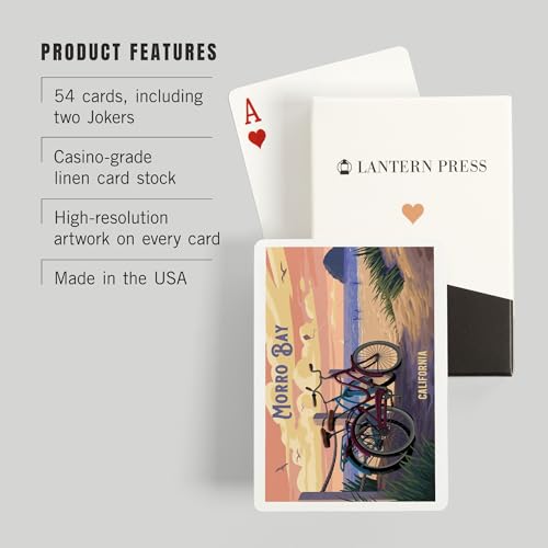 Lantern Press Morro Bay, 52 cartas póker tamaño estándar miniatura 3