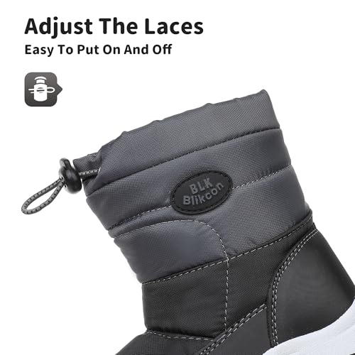 Blikcon Boys Girls Snow Boots Slip Resistant Waterproof Winter Boots (Toddler/Little Kid)3