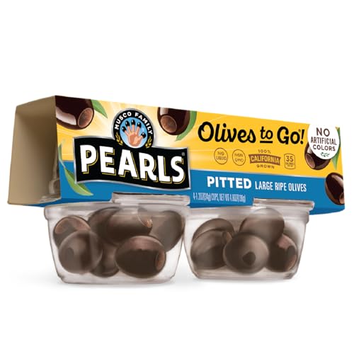 Pearls Olives To Go! Large Ripe Pitted Olives, 24 cups