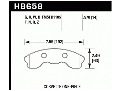 Image of Hawk Performance HB658G.570 DTC-60 Motorsport Brake Pads