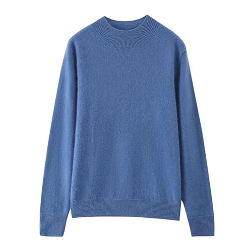 Women's Cashmere Blend Soft Mock Neck Pullover Warm Solid Color