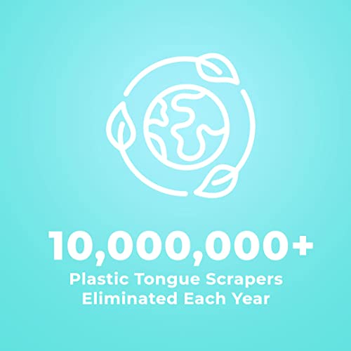 Basic Concepts Tongue Scraper (2 Pack), Reduce Bad Breath (Travel Cases Included), Stainless Steel Tongue Cleaners, Metal Tongue Scraper, Tongue Scraper For Adults - Fresher Breath In Seconds #TOP5