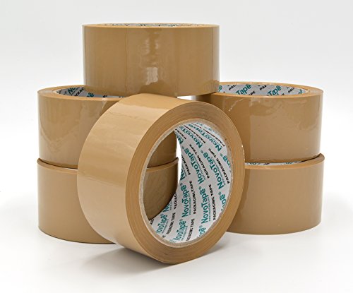 Preisvergleich Produktbild NOVOTAPE NTPT486645B Brown Packaging Tape Rollen, braun, 6