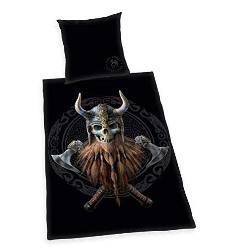 Herding Anne Stokes Bettwäsche-Set, Wendemotiv, Bettbezug 135 x 200cm, Kopfkissenbezug 80 x 80cm, Baumwolle/Renforcé