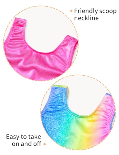Image of 2 Pack Leotard for Girls Gymnastics Sparkly Sleeveless Unitards