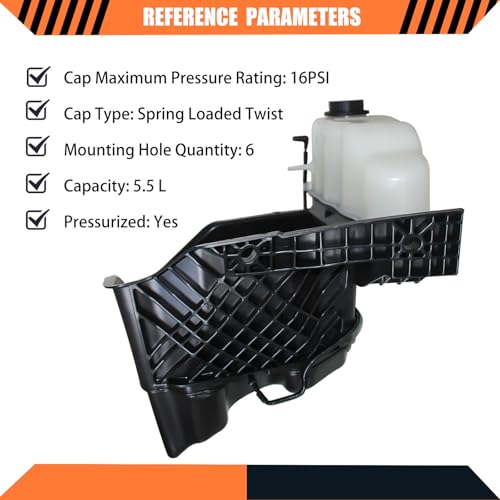 LOSTAR Engine Coolant Overflow Recovery Reservoir Tank with Cap Fit for 2008-2010 Ford F-250 F-350 F-450 Super Duty Replaces 603-639, 8C3Z10732A by LOSTAR - Image 5