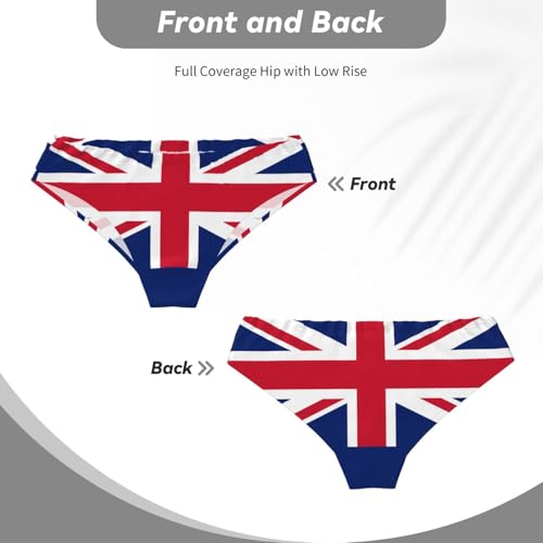 British flag Print Men's Underwear - Stretch Breathable Briefs - Supportive Mens Trunks for Daily Wear & Workout,4