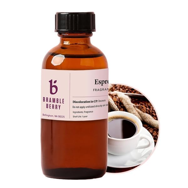 Image of Bramble Berry Espresso Fragrance Oil 2 oz | Bold Coffee Scent for Soap Making, Candles, Lotion, Bath Bombs & Coffee Scrubs | Skin Safe, Vegan, Paraben & Phthalate Free, DIY Craft Essential