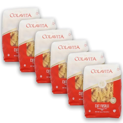 Image of Colavita Cut Fusilli Pasta, Sauces, 1lb Pack of 6