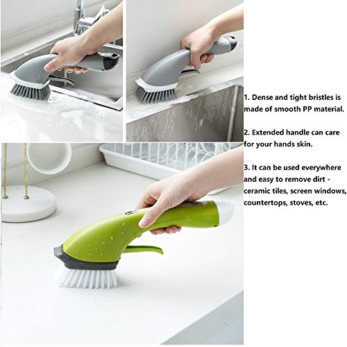 Cepillo de limpieza desmontable, fregado sin esfuerzo para suelos, azulejos y bañeras, elimina las manchas difíciles sin doblarse
