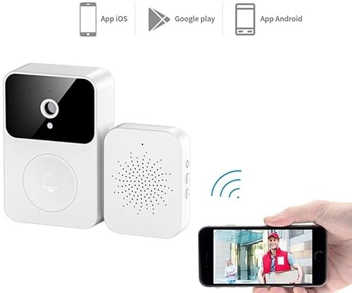 Campainha Interfone Inteligente Wi-Fi Com Câmera e Áudio Sem Fio