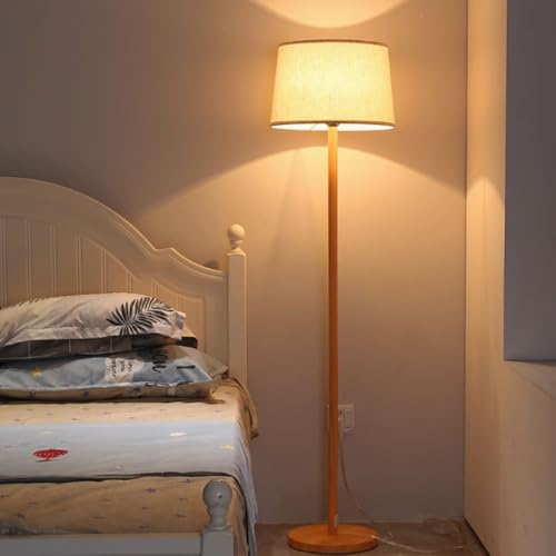 Lampadaire sur pied variable E27 avec abat-jour lin de 153 cm haut - 4