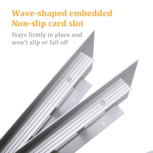 CONNECTION Air Vent Grille Cover 2 Pcs Aluminum Alloy Ventilation Grilles 8 x 40 CM Air Vent Covers for Walls Rectangle Kitchen Plinth Vent Cover Cupboard Vents for Kitchen,Bathroom(Silver) - Image 3