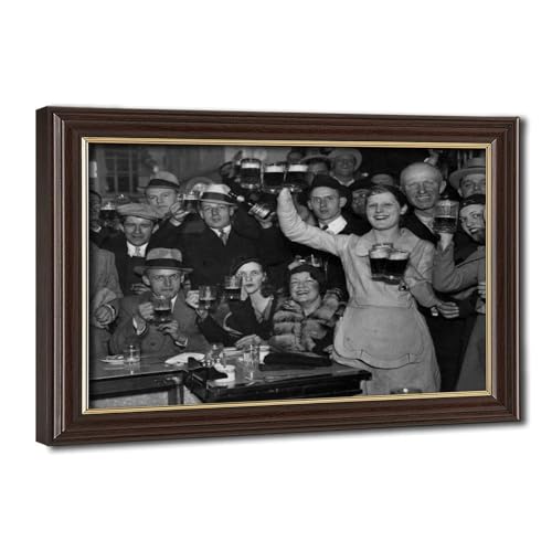 Toile We Want Beer Interdiction affiche vintage nostalgie pour décoration murale bureau et salon