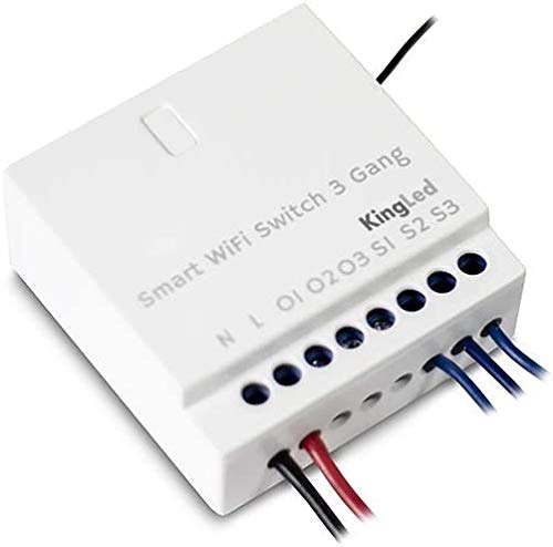 Kingled - Home Automation - WiFi Smart Home Automation, kompatibel mit Alexa, Google und Smartphone (3-Kanal-Schalter) Cover