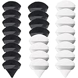24 Pieces Powder Puff, Triangle Makeup Puff Cotton Powder Face Washable Body Powder Puff for Loose Powder Body Cosmetic Foundation Sponge Makeup Tool (12Black 12White)