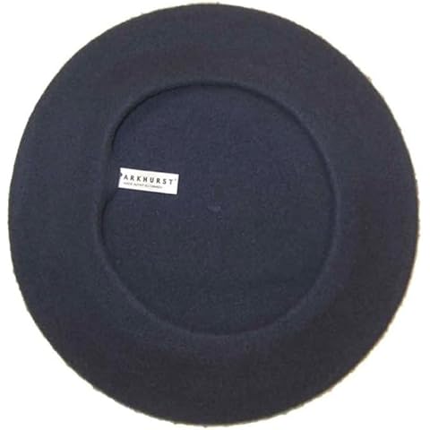 PARKHURST Womens Basque Beret - 100% Wool French Hat Cap - Navy Cover