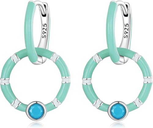 Boucles d'oreilles turquoise en argent cadeau idéal pour femme