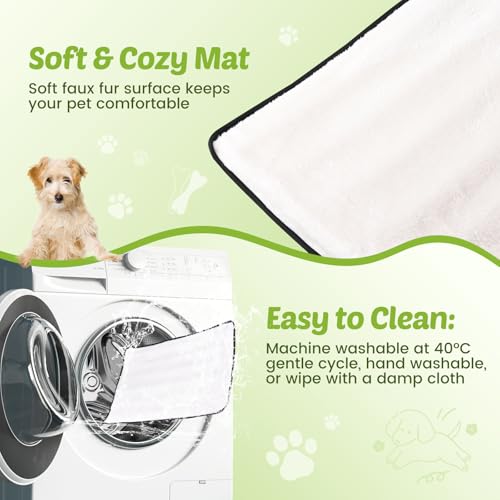 Hundebox faltbar, Faltbare hundetransportbox mit Kissen, transportbox Katze, Fünfseitiges, atmungsaktives Mesh-Design, Die Matte ist maschinenwaschbar, Für Hunde und Katzen, 60×42×42 cm