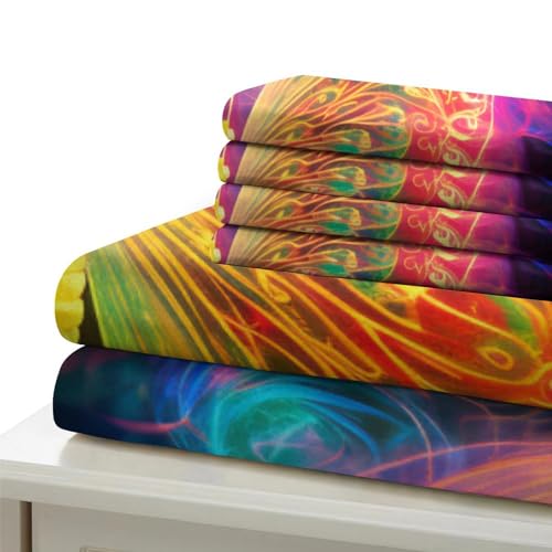 Housse de couette 140x200 papillons 3D pour lit simple avec fermeture éclair pratique - 6