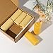 6 Pack Natural Beeswax Pillar Candles,100% Pure Beeswax Candles-210 Hours Long Burning,Organic Bees Wax Candles for Home,Paryer,Parties,Unscented Dripless Smokeless Beeswax Candle Bulk 2x4in