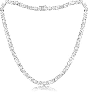 AMAAL Chain for Men Mc Stan Chain Cuban Link Women girls gents Miami Necklace for men Cubic Zirconia diamond chain Sterlin...