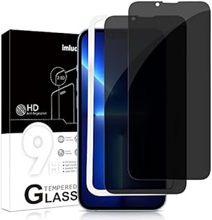 imluckies [2 Pack] Privacy Screen Protector Compatible with iPhone 14 Plus / 13 Pro Max 6.7 inch, Anti Spy 9H Tempered Glass Film, Bubble Free, Shatterproof, Full Coverage, Easy Install