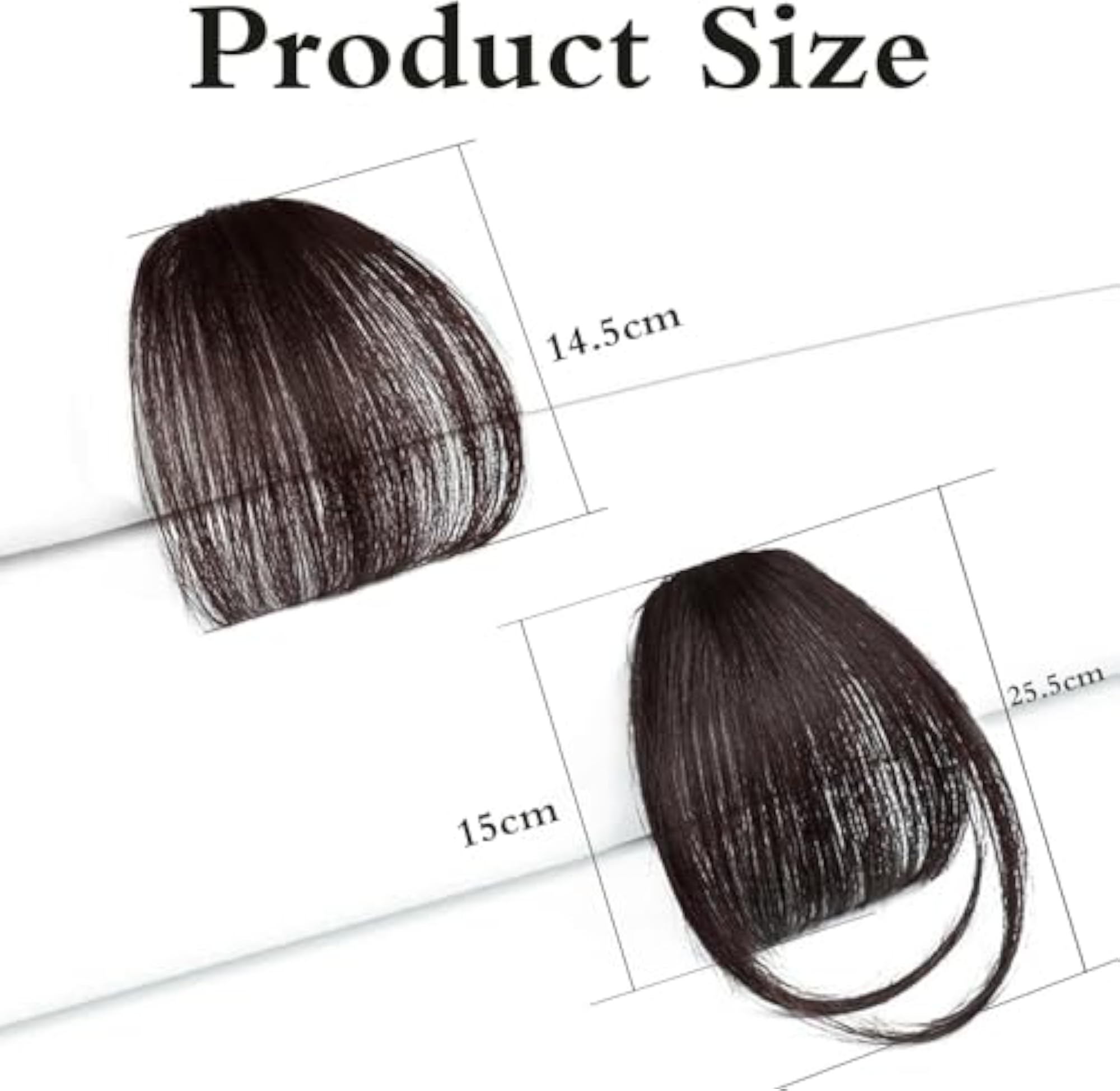 2 PCS Clip in Bangs Hair Extensions for Women