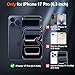 SUPFINE Magnetic for iPhone 17 Pro Case (Compatible with MagSafe)(Military Grade Drop Protection) Translucent Matte Shockproof with Anti-Fingerprint Phone Cover 2025,Black