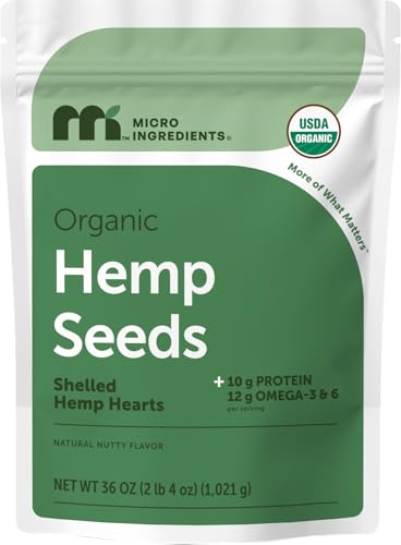 Micro Ingredients Organic Hemp Seeds, 36 oz | Shelled Hemp