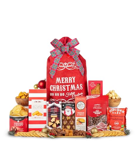 Santas Sack Festive Hamper – Family Basket - Christmas Basket – Chocolate Selection – Valley Bakery Shortbread – Corporate Present – Staff Reward