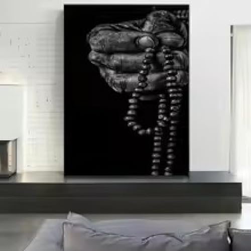 Peinture murale prière toile salon pour créer un espace zen