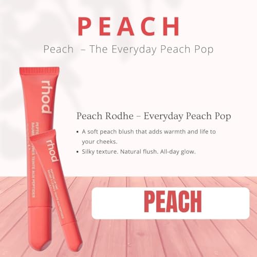 Image of Peptide Lip Tint, Glossy High-Shine Finish, Waterproof and Smudge-Proof, 12HR Wear, 10ml (PEACH)