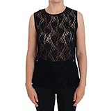 Schwarz Dolce & Gabbana - Damen Shirt - Bluse - Black Ricamo Lace Transparent Blouse