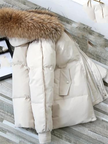 Parka d'hiver ample anti-froid à capuche et poches pour un confort thermique total