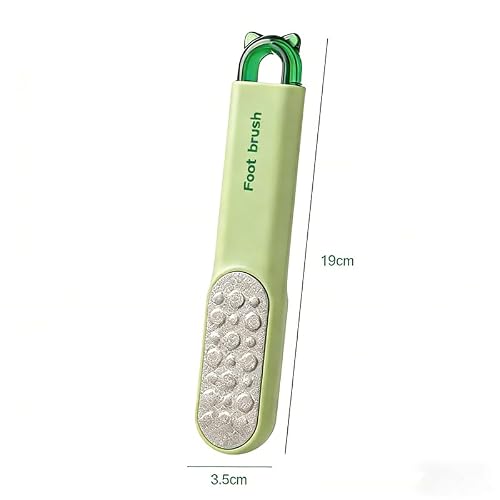 Foot Callus Remover, Foot File Callus Remover for Feet, Double Sided Foot Scrubber with Soft Silicone Brush, Pedicure Tools for Feet Care Dead Skin Calluses (Green) — view 3