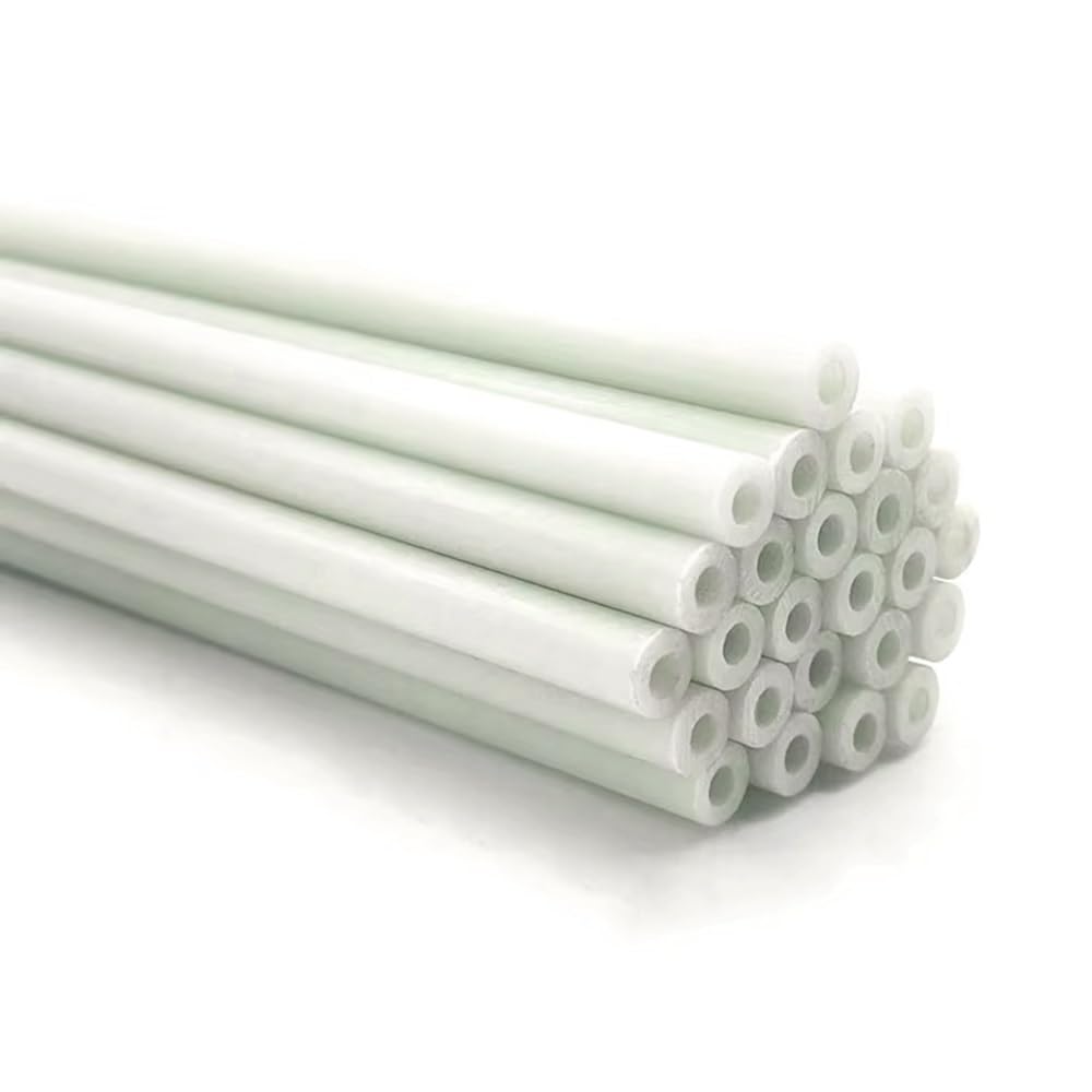 Lot De 4 Tubes En Fibre De Verre Blancs (diamètre Extérieur 3-14 Mm) – Rigides, Légers, Isolés, 495 Mm De Long For Travaux Manuels, Tentes, Modèles Réduits RC Et Projets De Bricolage(4x2x495mm)