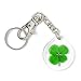 Clovers Online Genuine Four Leaf Clover Trigger Snap Keychain