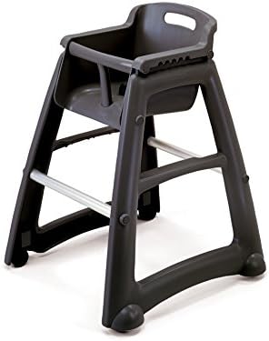 Rubbermaid Commercial Products Sturdy High-Chair for Child/Baby/Toddler, Pre-Assembled, Black (FG780608BLA)