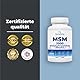 Bandini® MSM - 2000mg mit 40mg VITAMIN C pro Tagesdosis - Kompakteres Methylsulfonylmethan Pulver als bei Kapseln - Ohne Magnesiumstearat, hochdosiert, Vegan, ohne Zusätze, laborgeprüft - 200 Tab