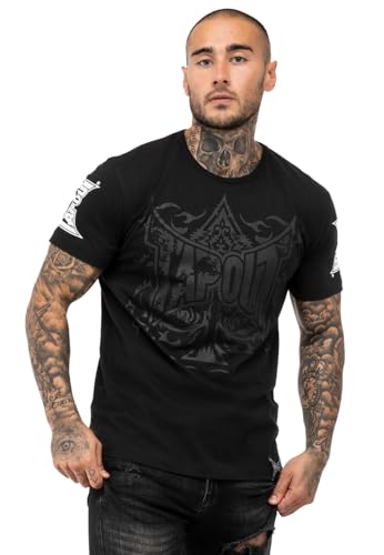 Tapout Ace of Spades Camiseta, Negro/Gris/Blanco, 3XL Hombres